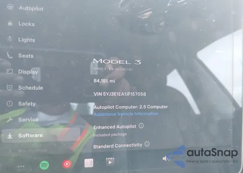 2018 Tesla Model 3 Long Range/Mid Range из США, поврежденный, VIN 5YJ3E1EA1JF157058